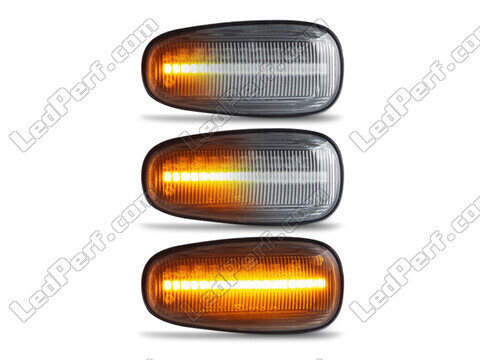 Illuminazione degli indicatori di direzione laterali sequenziali trasparenti a LED per Opel Zafira A