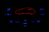 LED blu e rosso climatizzazione Peugeot 206 Multiplessato