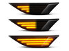 Illuminazione delle frecce laterali dinamiche nere a LED per Porsche 911 (991)
