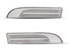 Vista frontale degli indicatori di direzione laterali sequenziali a LED per Porsche Panamera - Colore trasparente