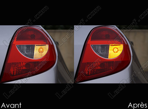 LED Indicatori di direzione posteriori Renault Clio 3 prima e dopo