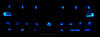 LED Autoradio Cabasse blu Clio 3