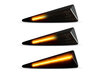 Illuminazione delle frecce laterali dinamiche nere a LED per Renault Scenic 2