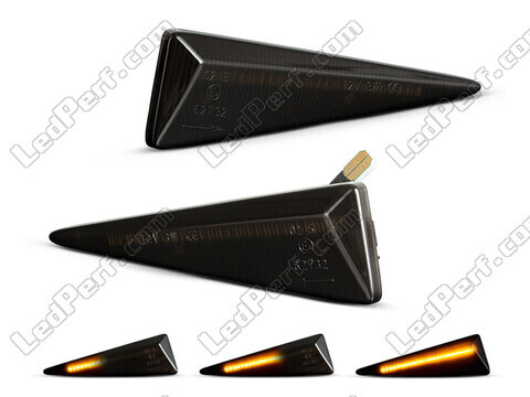 Frecce laterali dinamiche a LED per Renault Scenic 2 - Versione nera fumé