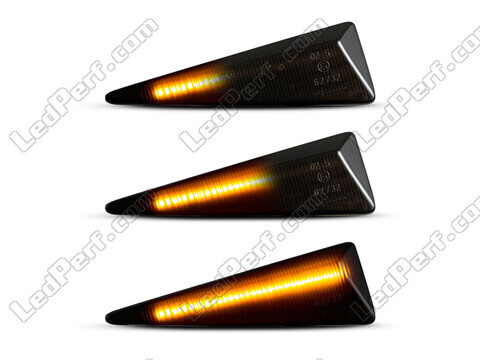 Illuminazione delle frecce laterali dinamiche nere a LED per Renault Scenic 2