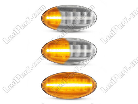 Illuminazione degli indicatori di direzione laterali sequenziali trasparenti a LED per Subaru Impreza GD/GG
