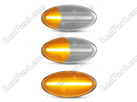 Illuminazione degli indicatori di direzione laterali sequenziali trasparenti a LED per Subaru Impreza GE/GH/GR