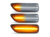 Illuminazione degli indicatori di direzione laterali sequenziali trasparenti a LED per Volvo V70 II