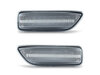 Vista frontale degli indicatori di direzione laterali sequenziali a LED per Volvo XC70 - Colore trasparente