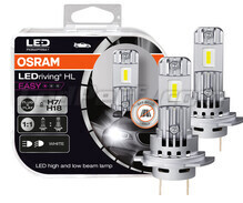 67210CW osram KIT LAMPADE LED H7 OSRAM 67210CW LAMPADINE FARI AUTO E MOTO  LED 5 ANNI GARANZIA