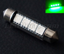 Lampadina navetta 42mm a LED verdi - C10W