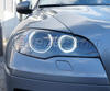 Kit angel eyes H8 a led (bianca puro 6000K) per BMW X5 (E70) - MTEC V3.0