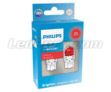 2x lampade LED Philips W21/5W Ultinon PRO6000 - Rosso - 11066RU60X2 - 7443R