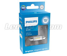 Lampadina navetta LED C10W 43mm Philips Ultinon Pro6000 Bianco Freddo 6000K - 111866CU60X1 - 12V