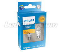 2x lampadine a LED WY5W / W5W arancioni Philips Ultinon PRO6000 - T10 - 11961AU60X2