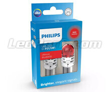 2x lampade LED Philips P21/5W Ultinon PRO6000 - Rosso - 11499RU60X2 - 1157R