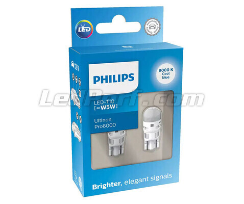 2 x Lampadine LED Philips T10 W5W Ultinon PRO6000 12V - Bianco 8000K