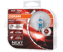 Kit di 2 lampadine H7 Osram Night Breaker Laser +150% - 64210NL-HCB