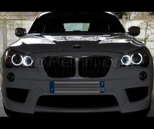 Kit angel eyes H8 a led (bianca puro 6000K) per BMW X1 (E84) - MTEC V3.0